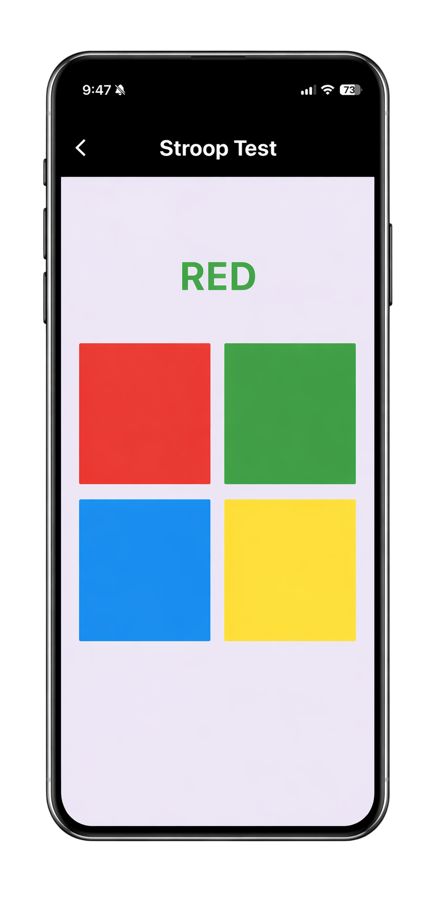 Newton cognition assessment interface